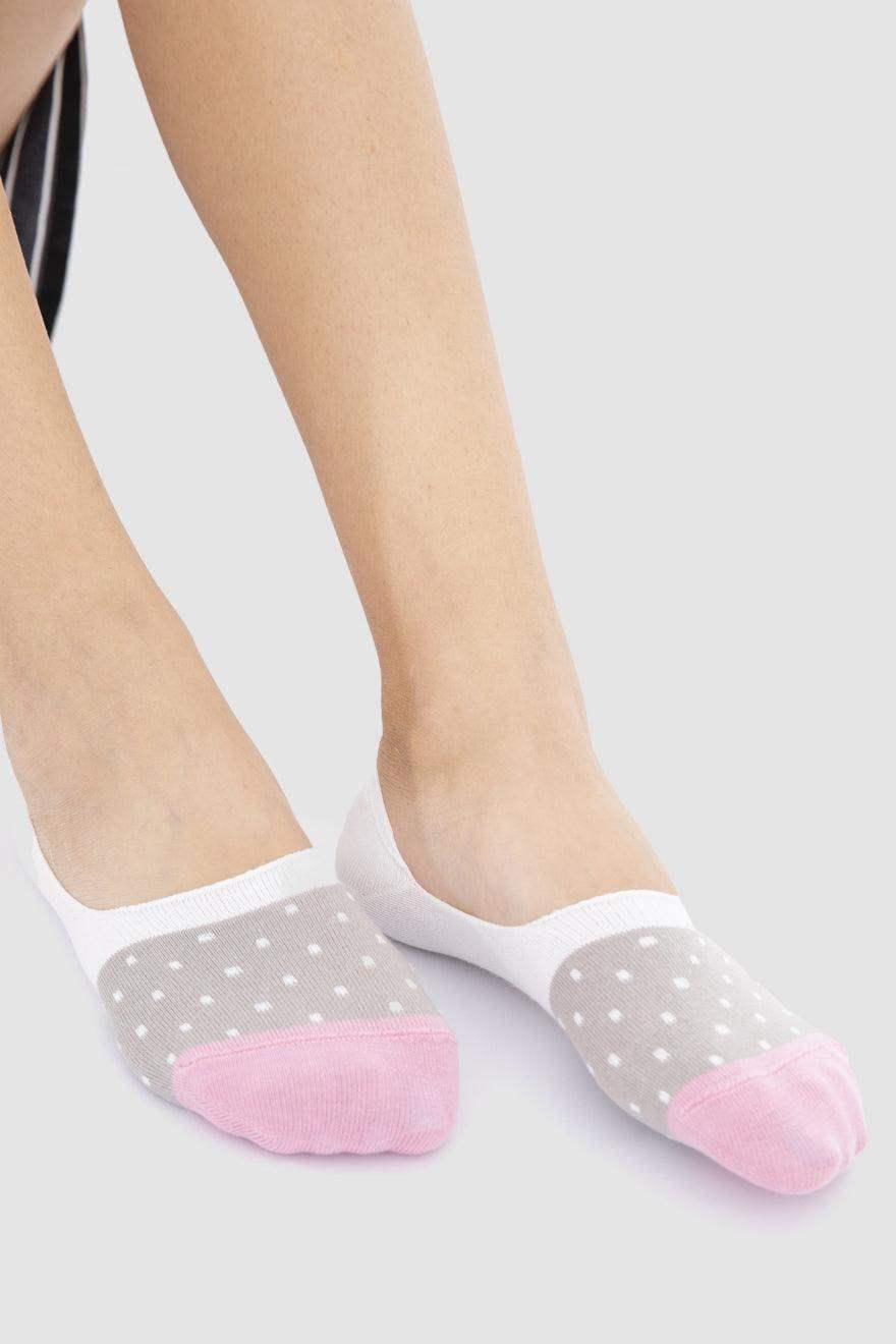 Cotton Invisible Socks - 3 Pairs - Carina - كارينا