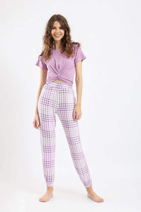 Cotton Rich Checkered Pyjama Set - Carina - كارينا