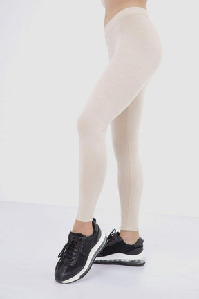 Carina Woman White Cotton Basic Plain Legging @ Best Price Online