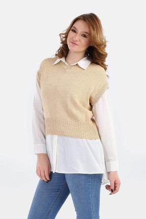 Cropped Sweater Vest - Carina - كارينا