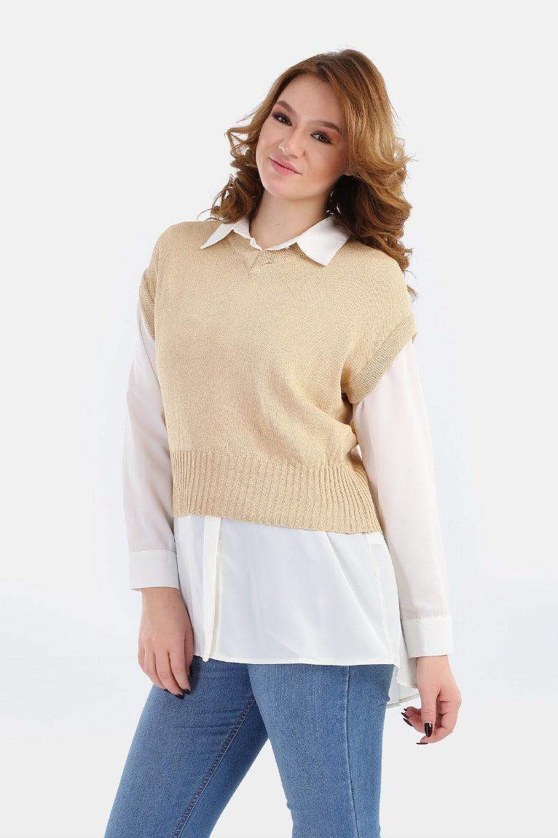 Cropped Sweater Vest - Carina - كارينا