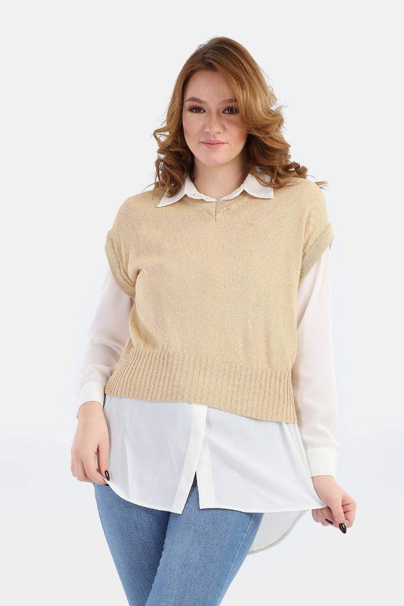 Cropped Sweater Vest - Carina - كارينا
