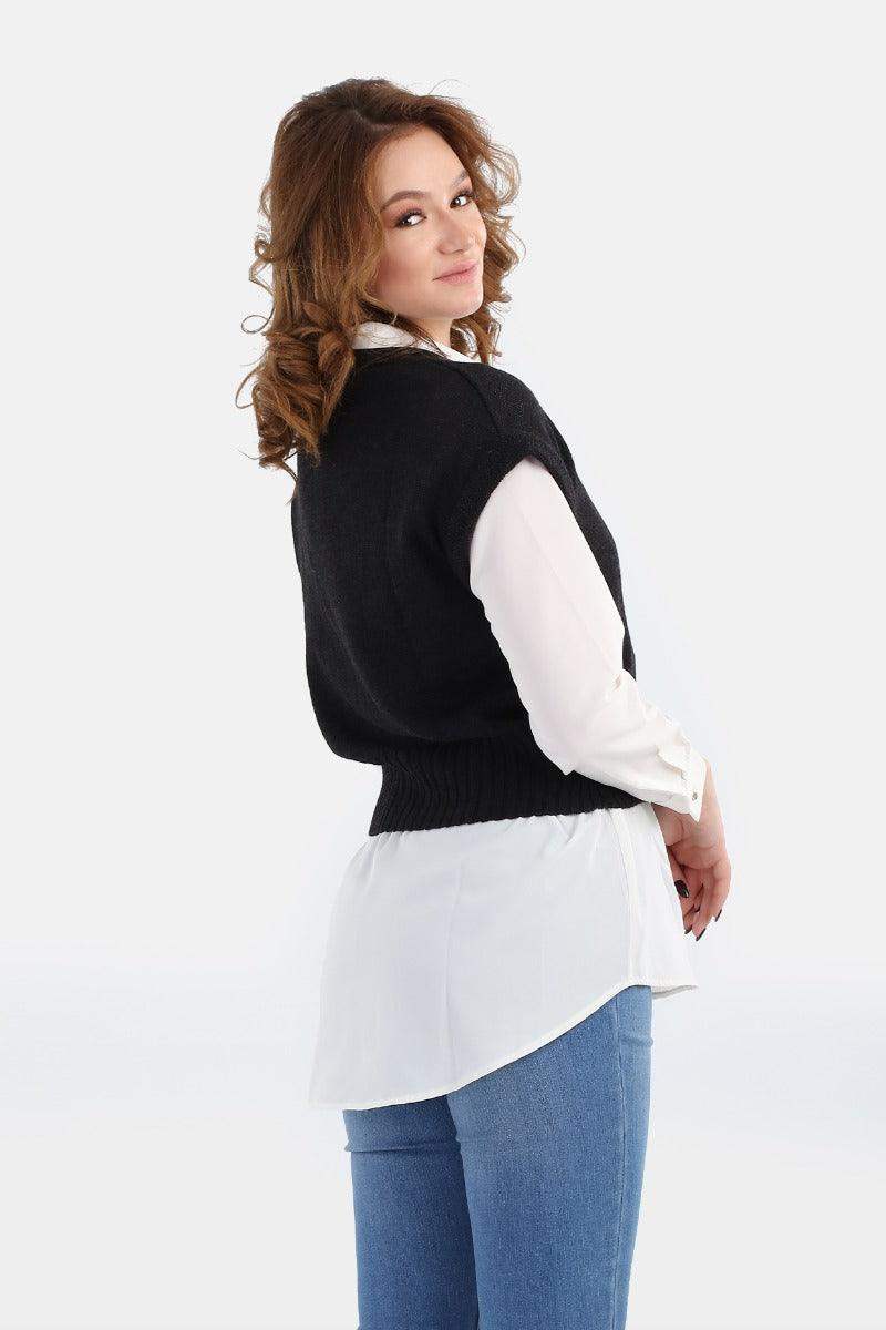 Cropped Sweater Vest - Carina - كارينا
