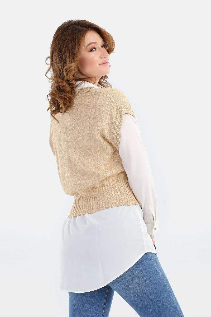 Cropped Sweater Vest - Carina - كارينا