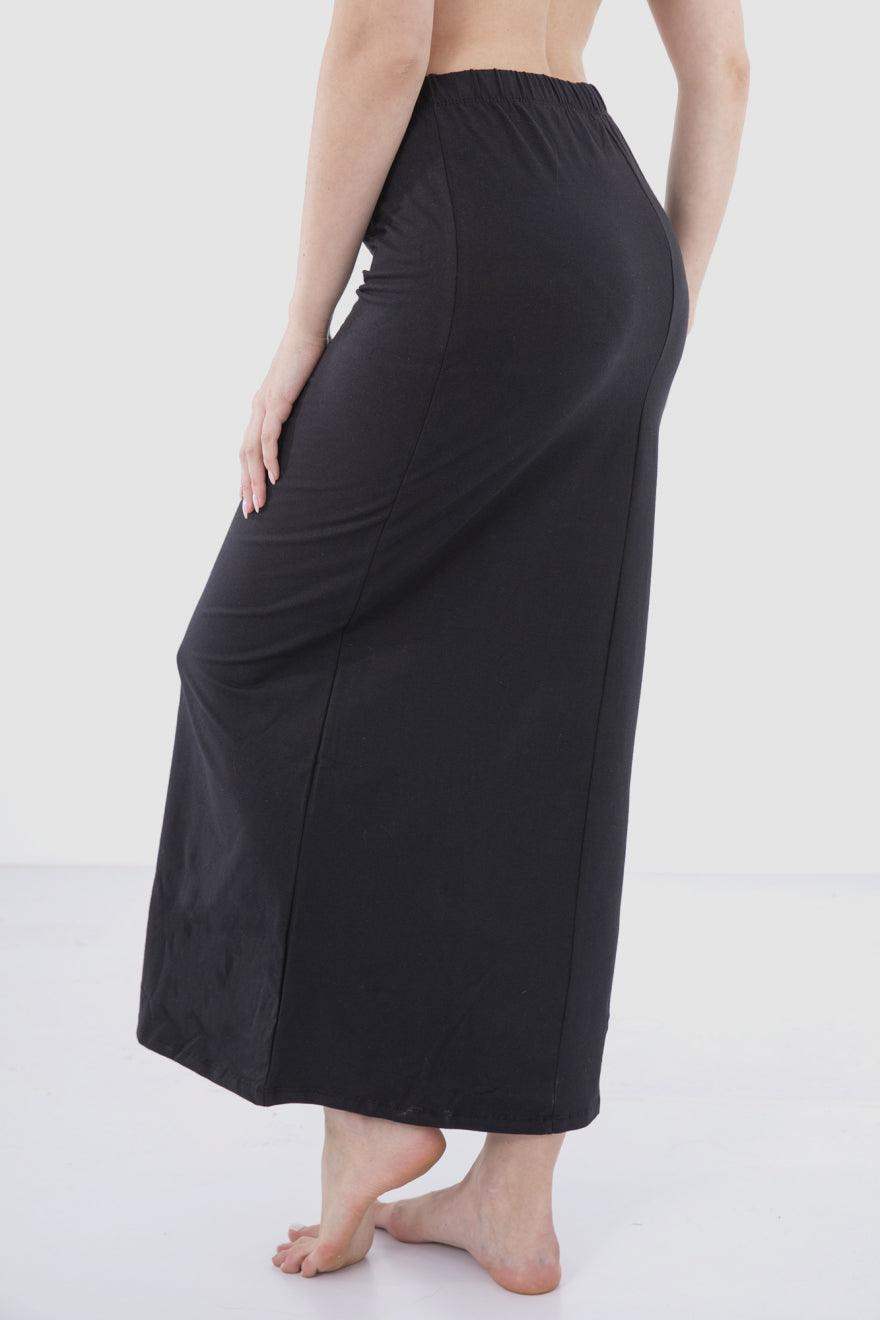 Elastic Waist Solid Maxi Skirt - Carina - كارينا