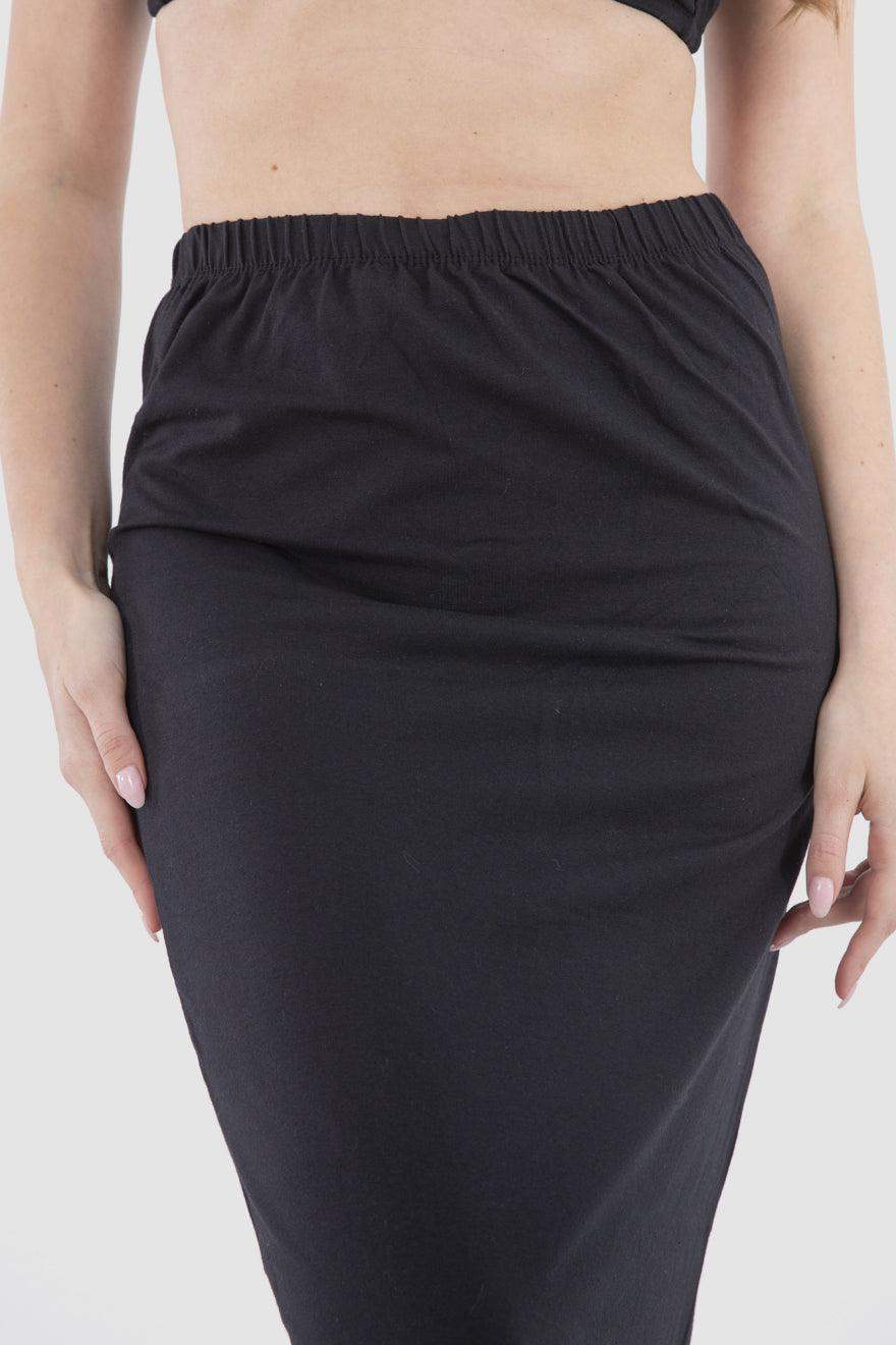 Elastic Waist Solid Maxi Skirt - Carina - كارينا