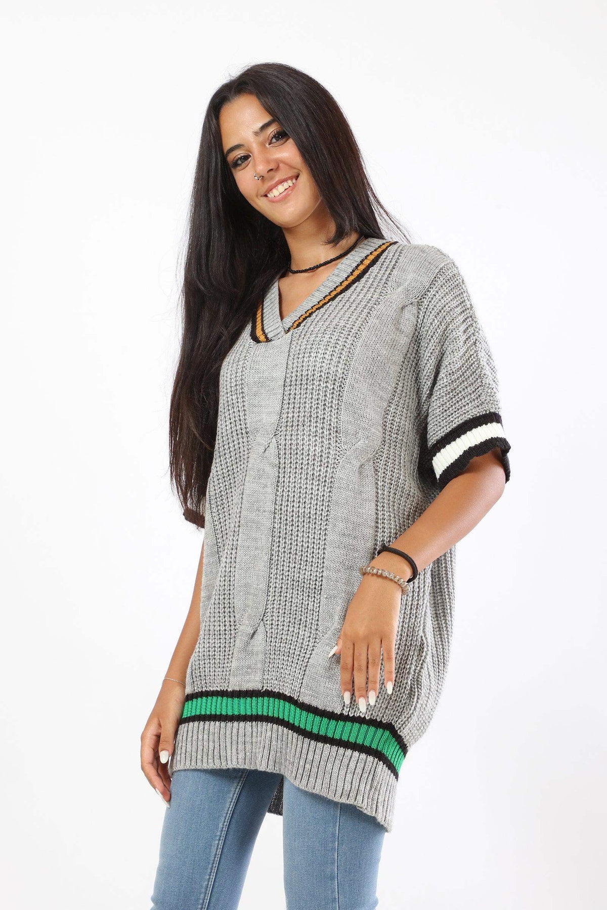 Elbow Sleeves Knitted Pullover - Carina - كارينا