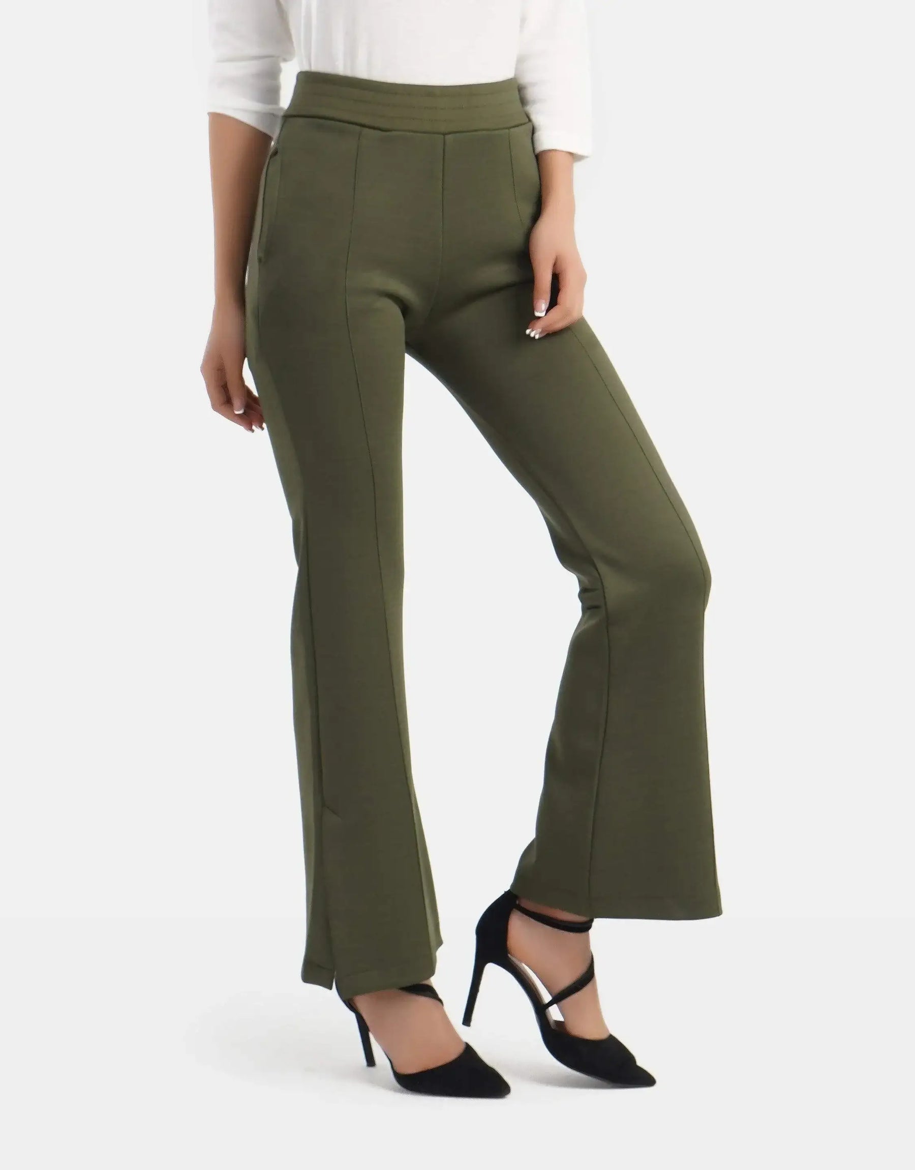 Flared Split-Hem Pants - Carina - كارينا