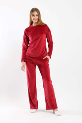 Fleece Solid Pyjama Set - Carina - كارينا