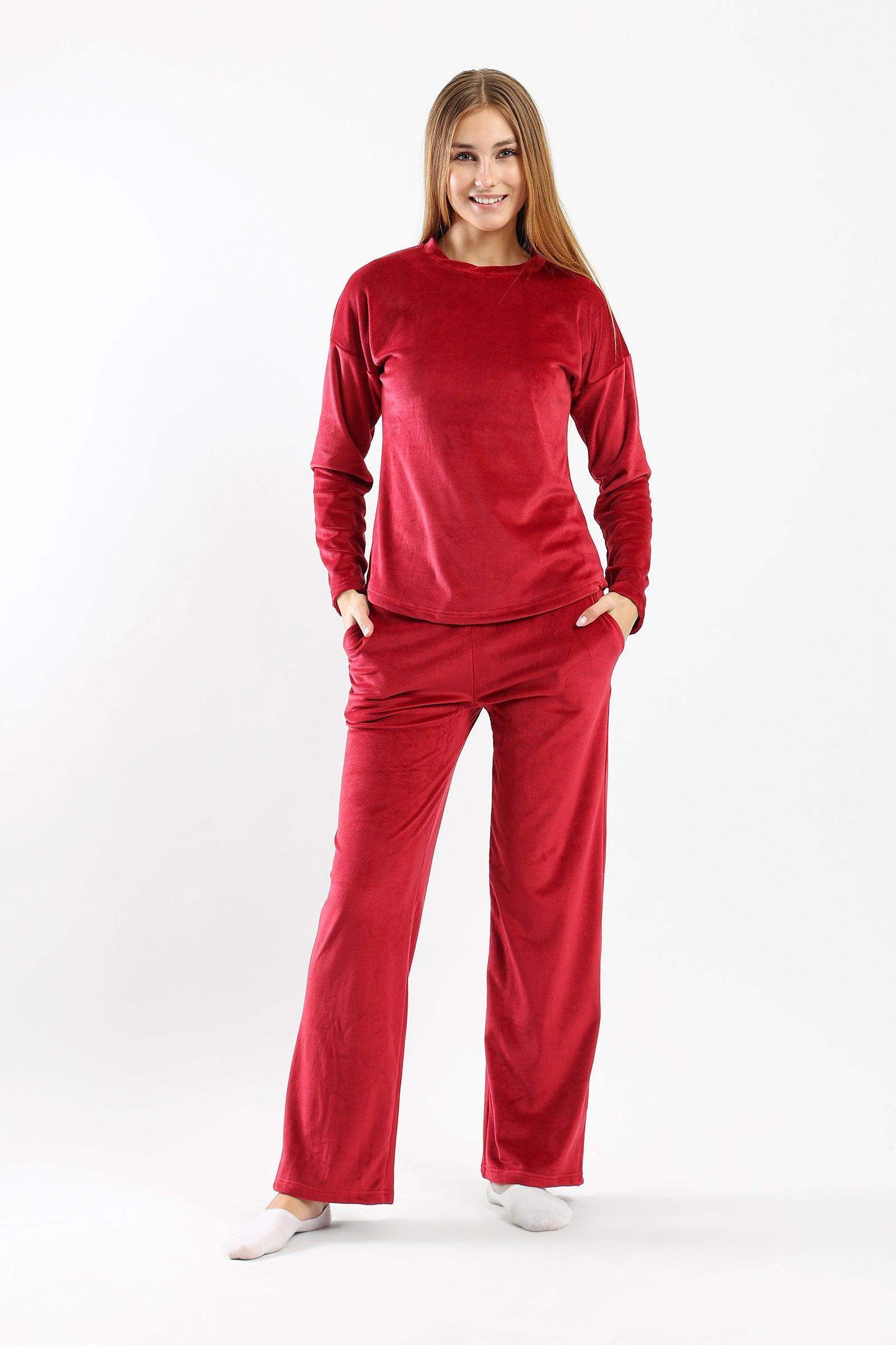 Fleece Solid Pyjama Set - Carina - كارينا