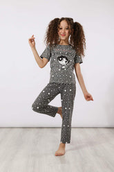 Girl's Printed Cotton Pyjama Set - Carina - كارينا