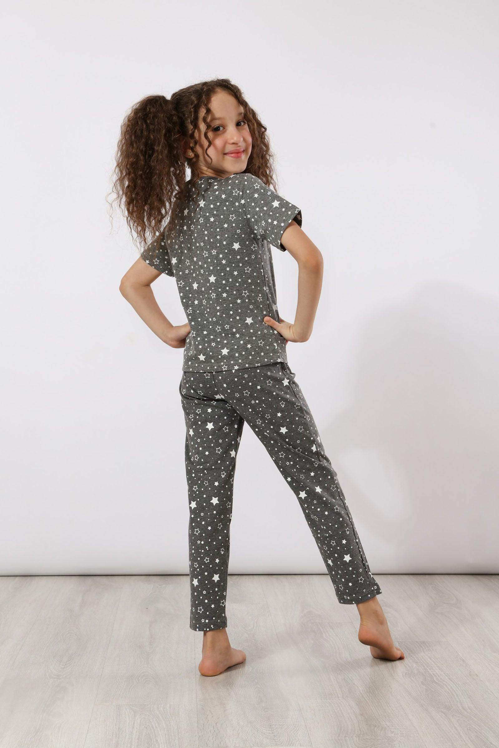 Girl's Printed Cotton Pyjama Set - Carina - كارينا