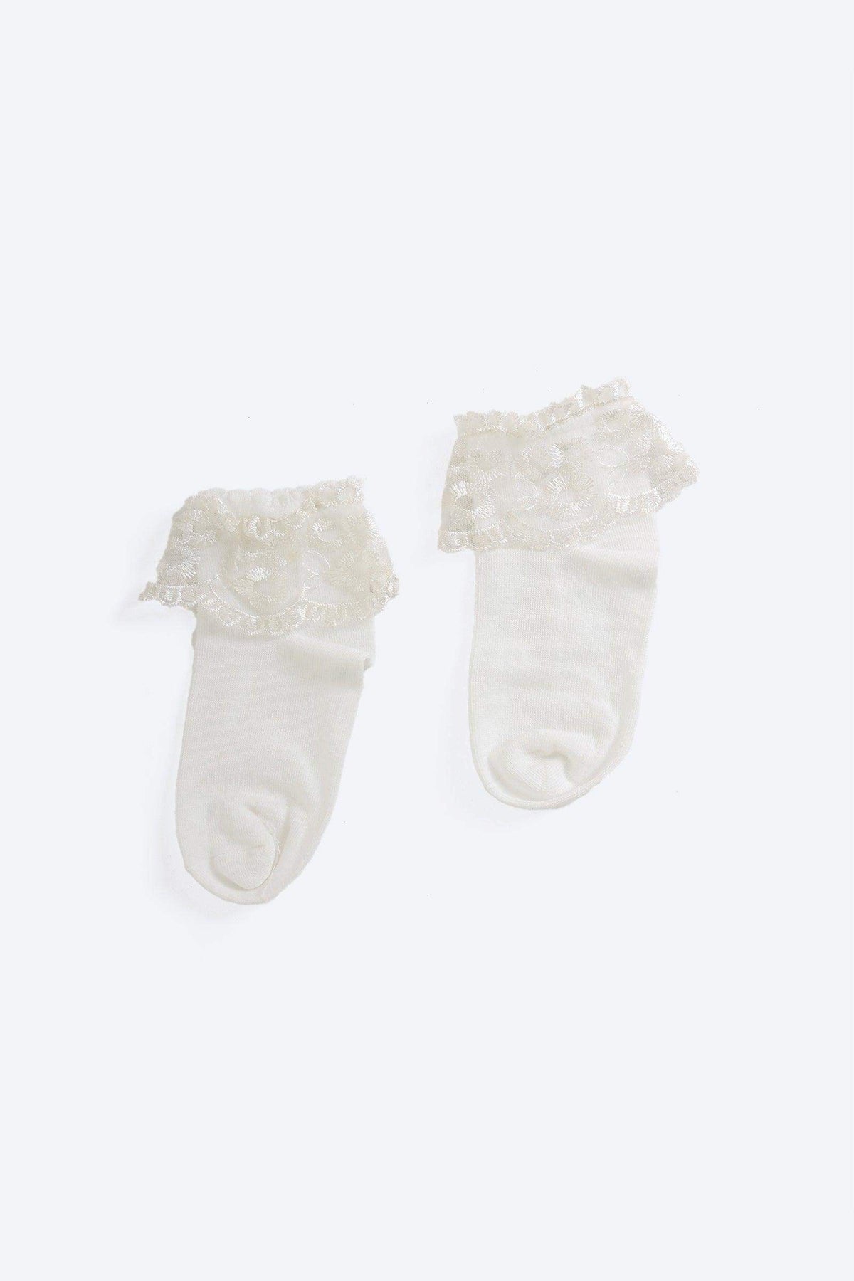 Girly Frilled Socks with Lace - Carina - كارينا