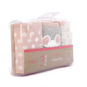 Girly Pack of 3 Brief Printed Panties - Carina - كارينا