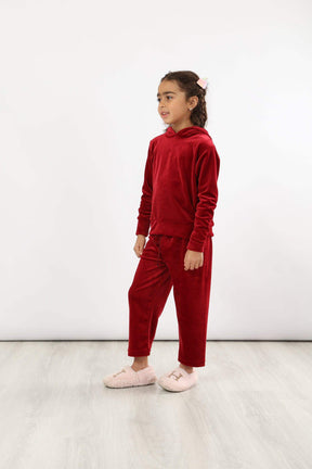 Girly Plain Hooded Pyjama Set - Carina - كارينا