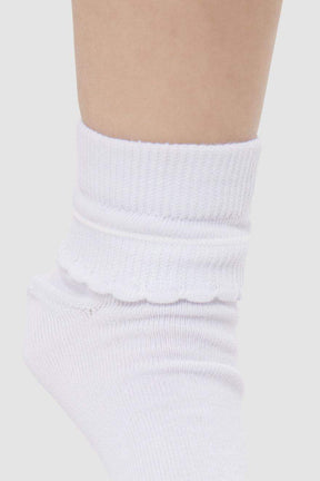 Girly White Socks - 1 Pair - Carina - كارينا