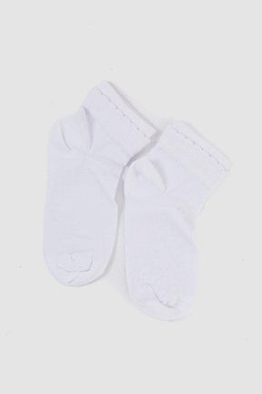 Girly White Socks - 1 Pair - Carina - كارينا