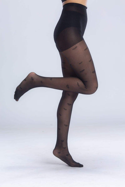 Heart Patterned Pantyhose