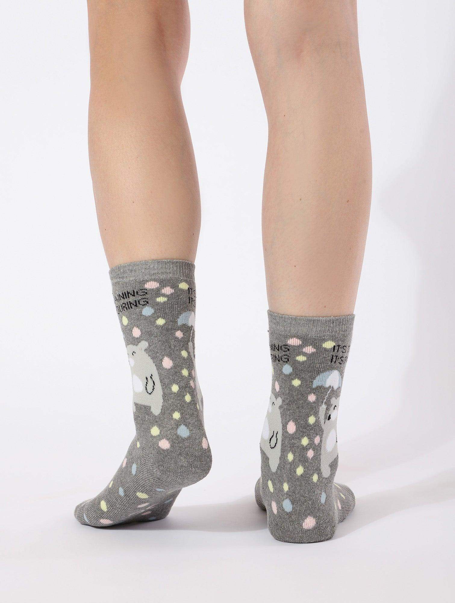 High Ankle Printed Socks - Carina - كارينا