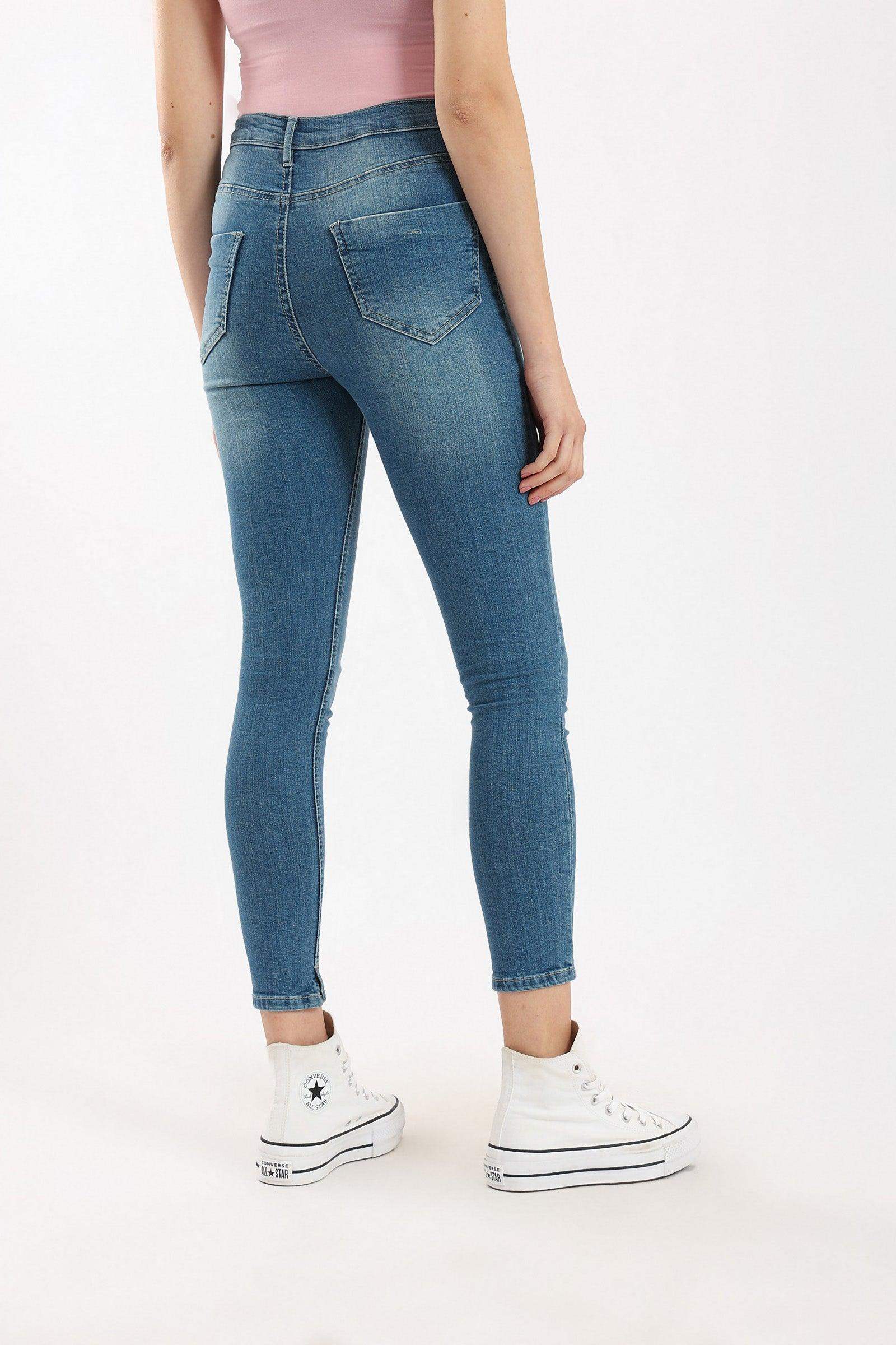 High Waist Slim Fit Jeans - Carina - كارينا