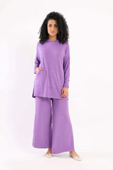 Hooded Plain Lounge Top - Carina - كارينا