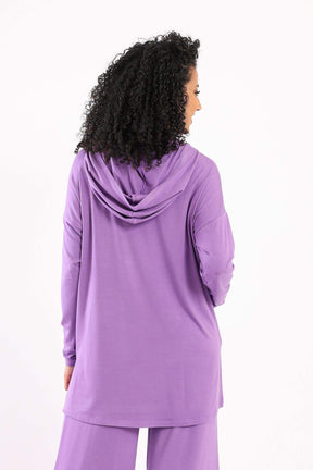 Hooded Plain Lounge Top - Carina - كارينا