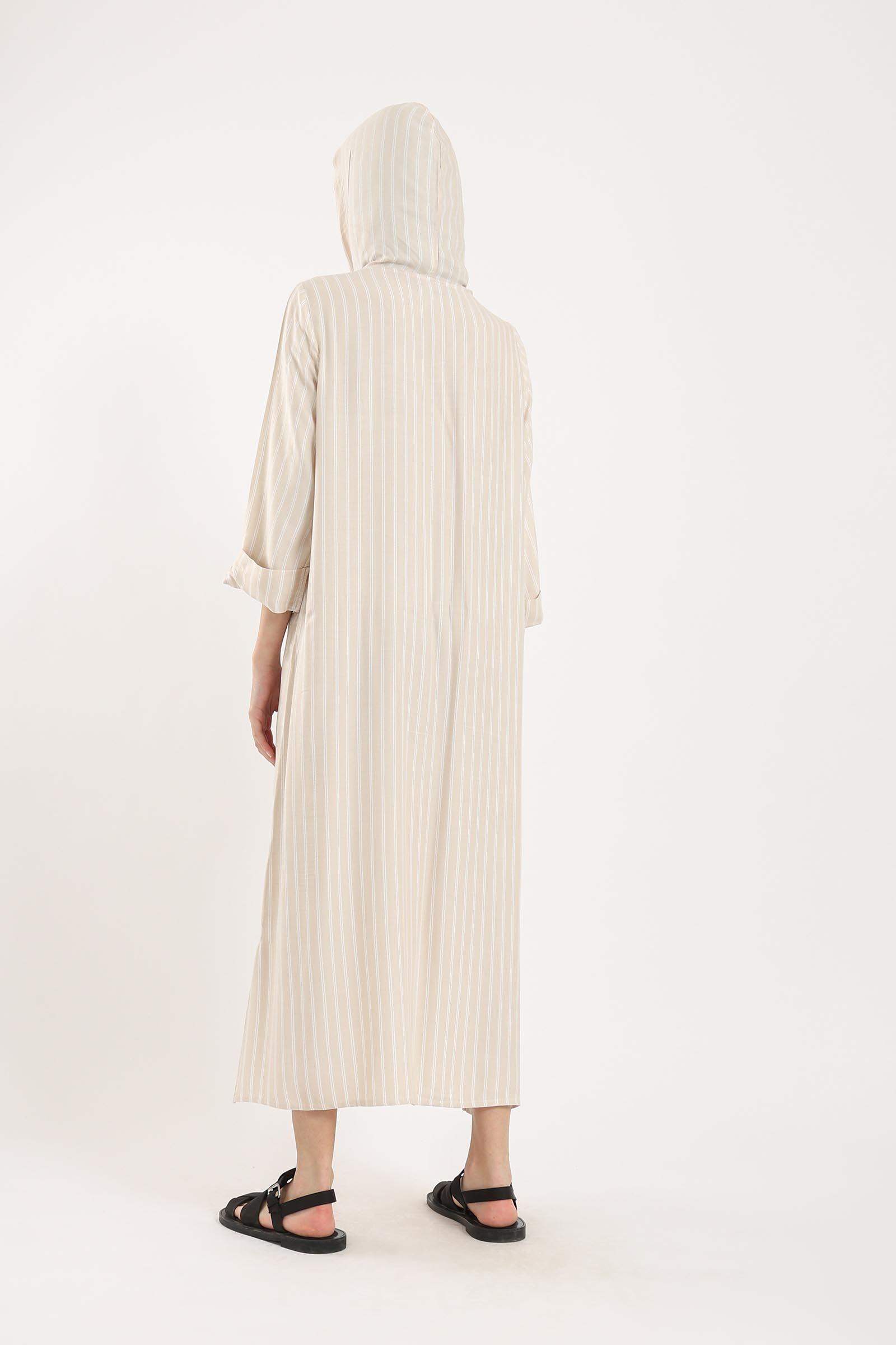 Hooded Striped Dress - Carina - كارينا
