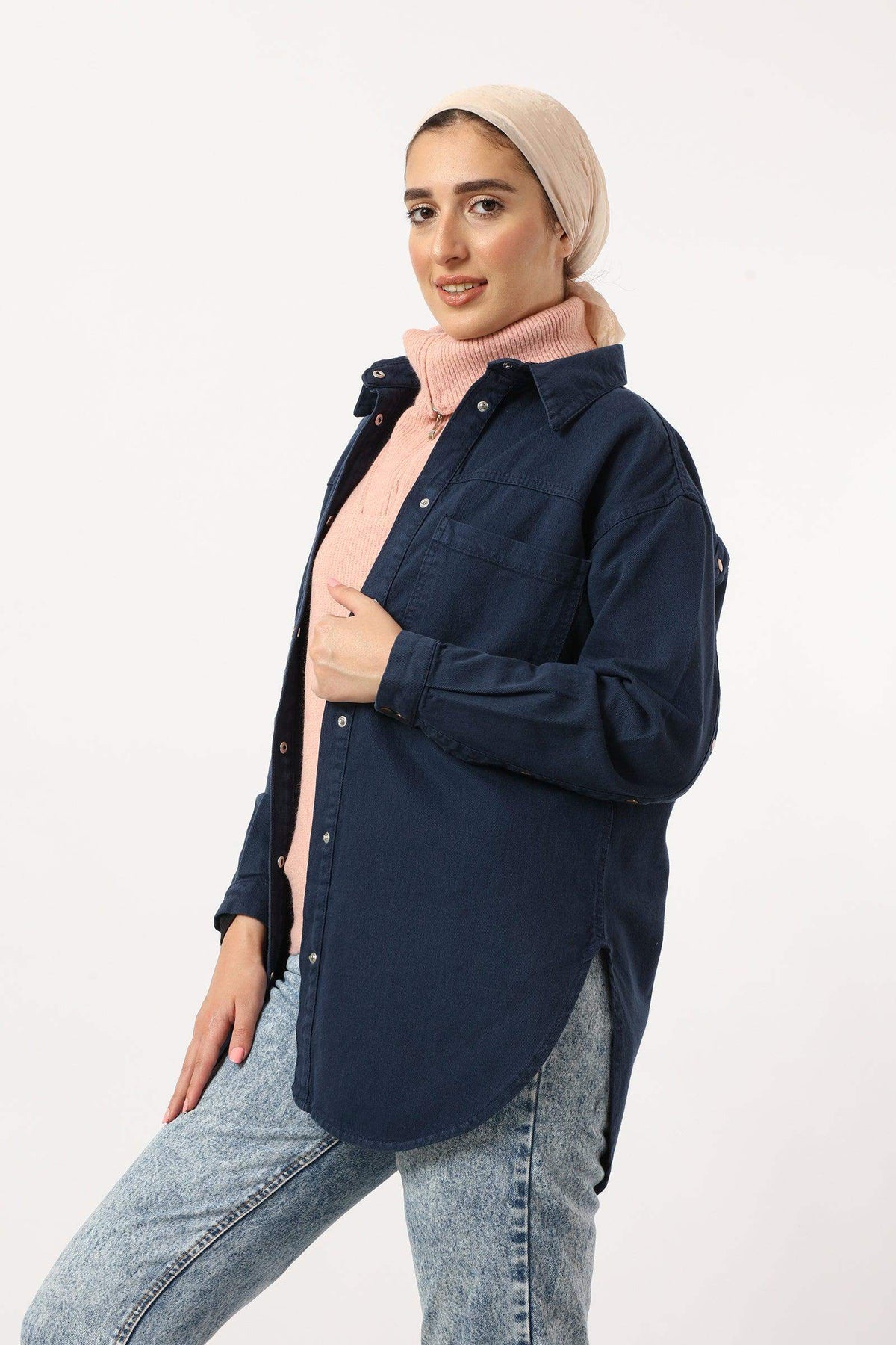 Jacket with Snap Button Design - Carina - كارينا