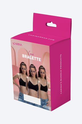 Microfiber Seamless Bralette (Pack of 3) - Carina - كارينا