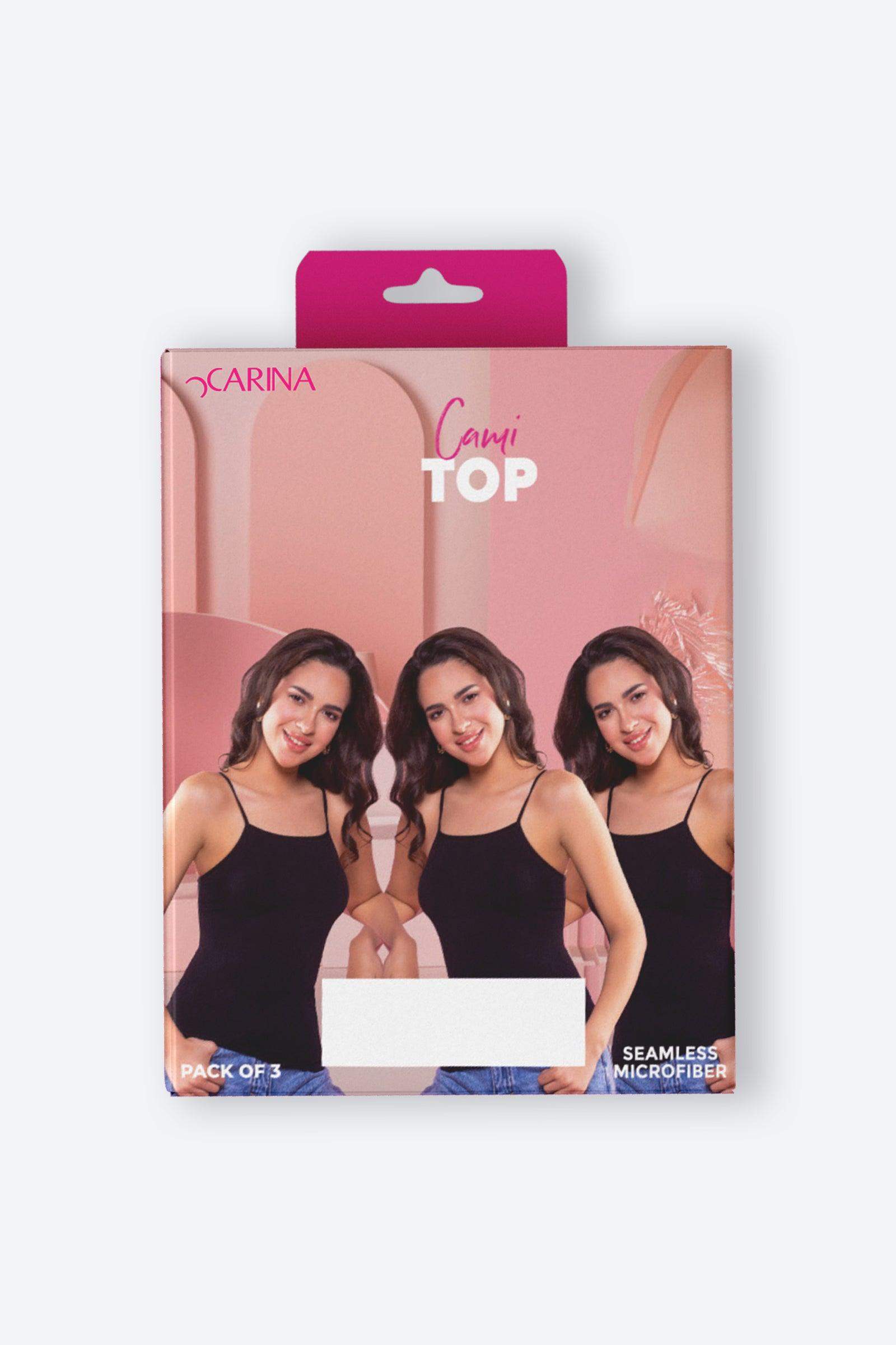 Microfiber Seamless Cami Top (Pack of 3) - Carina - كارينا