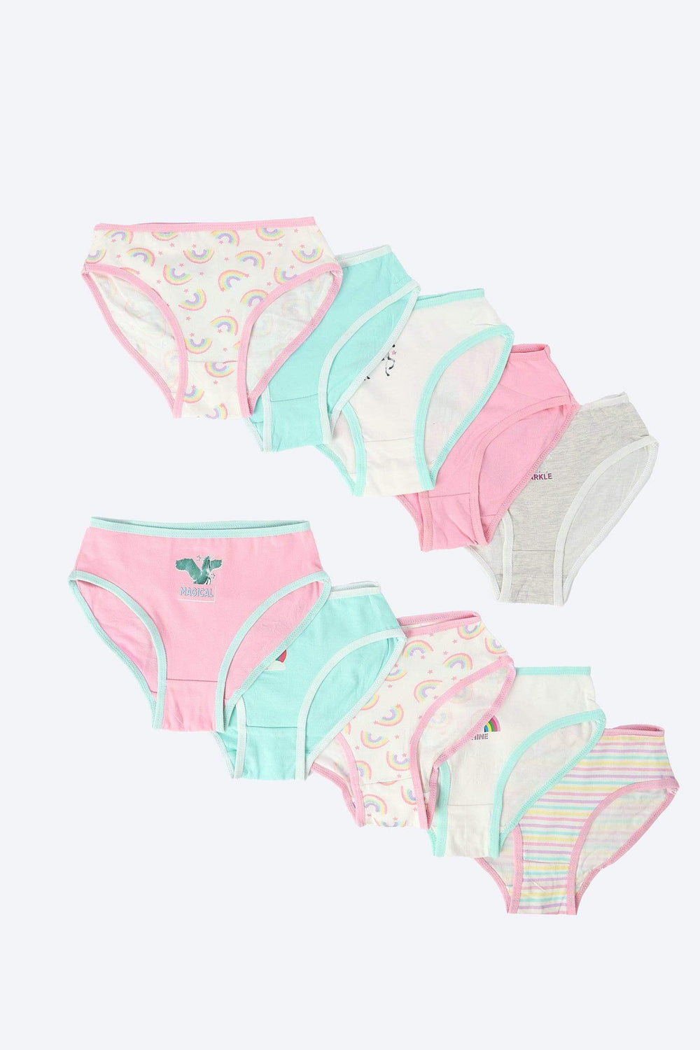 Pack of 10 Girly Brief Panties - Carina - كارينا