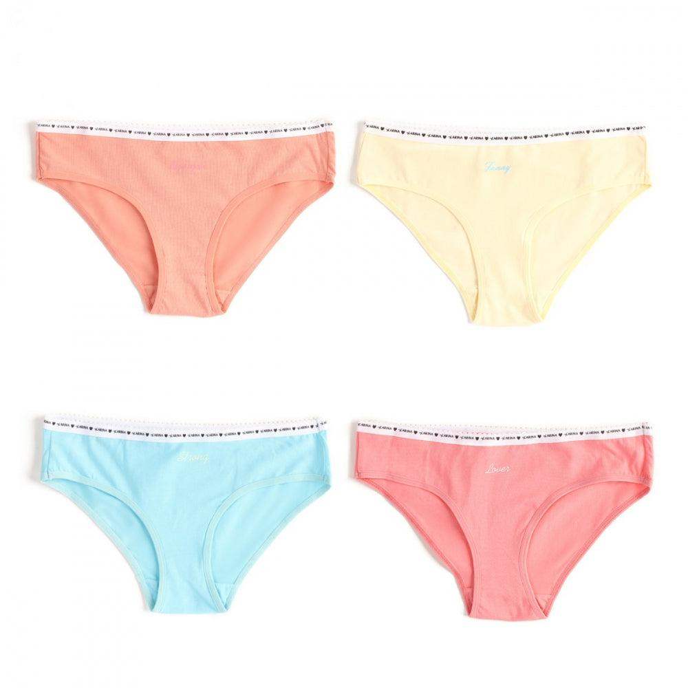 Pack of 10 Plain Bikini Panties - Carina - كارينا