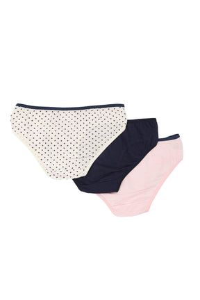 Pack of 3 Colored Bikini Panties - Carina - كارينا