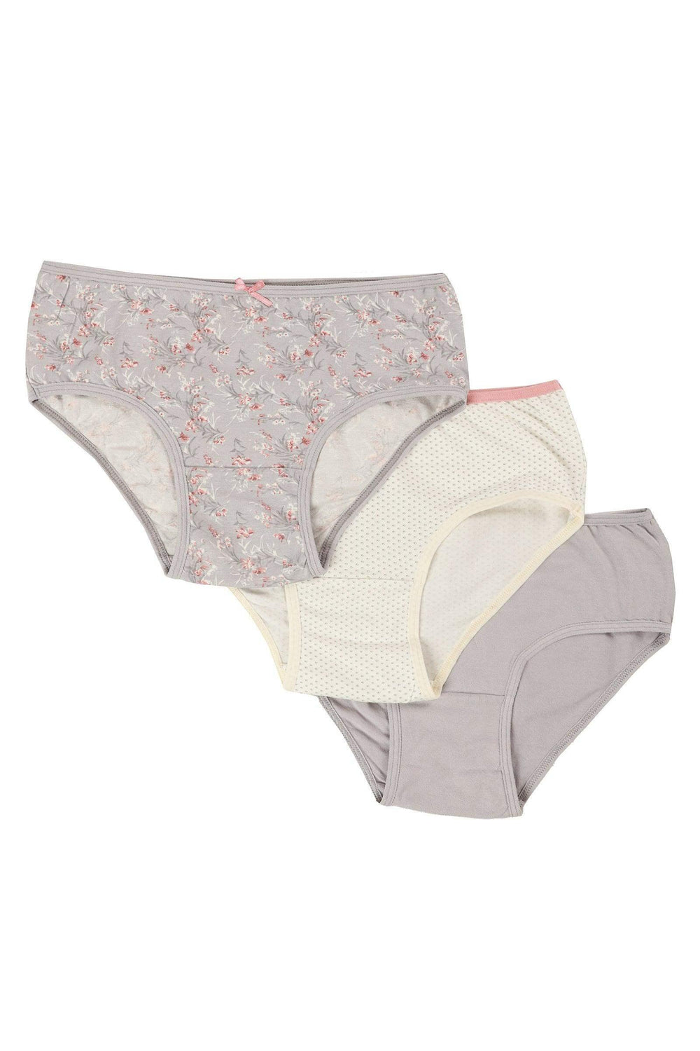 Pack of 3 Colored Brief Panties - Carina - كارينا