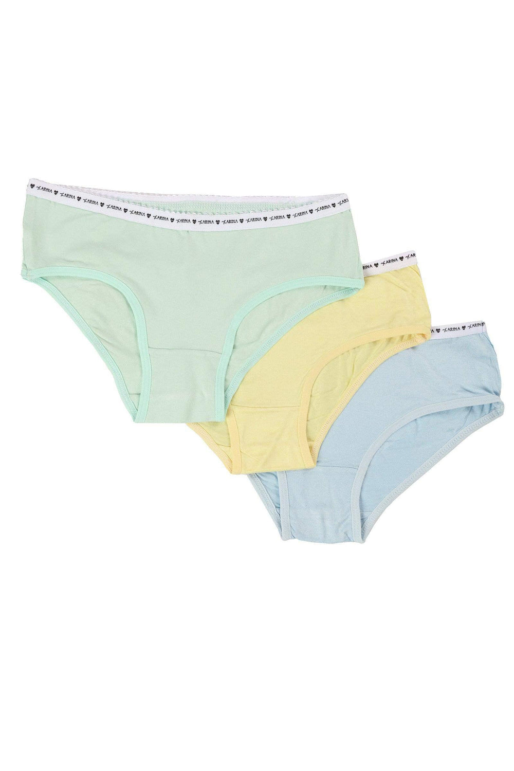 Pack of 3 Colored Brief Panties - Carina - كارينا