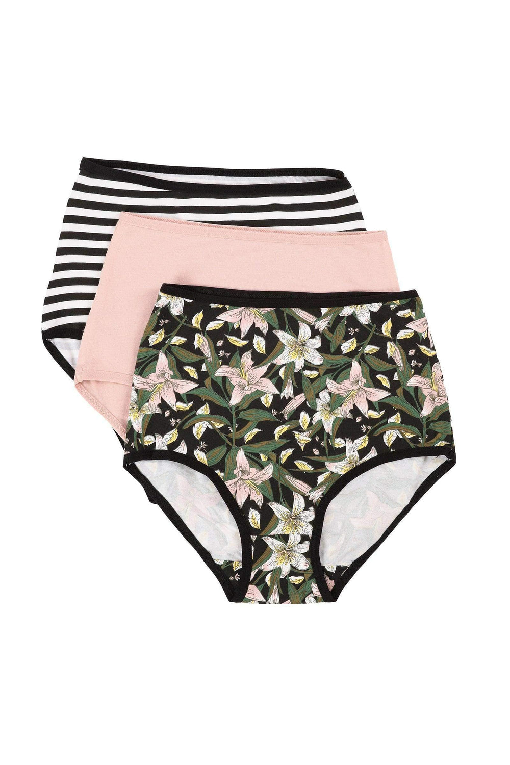 Pack of 3 Colored Full Brief - Carina - كارينا