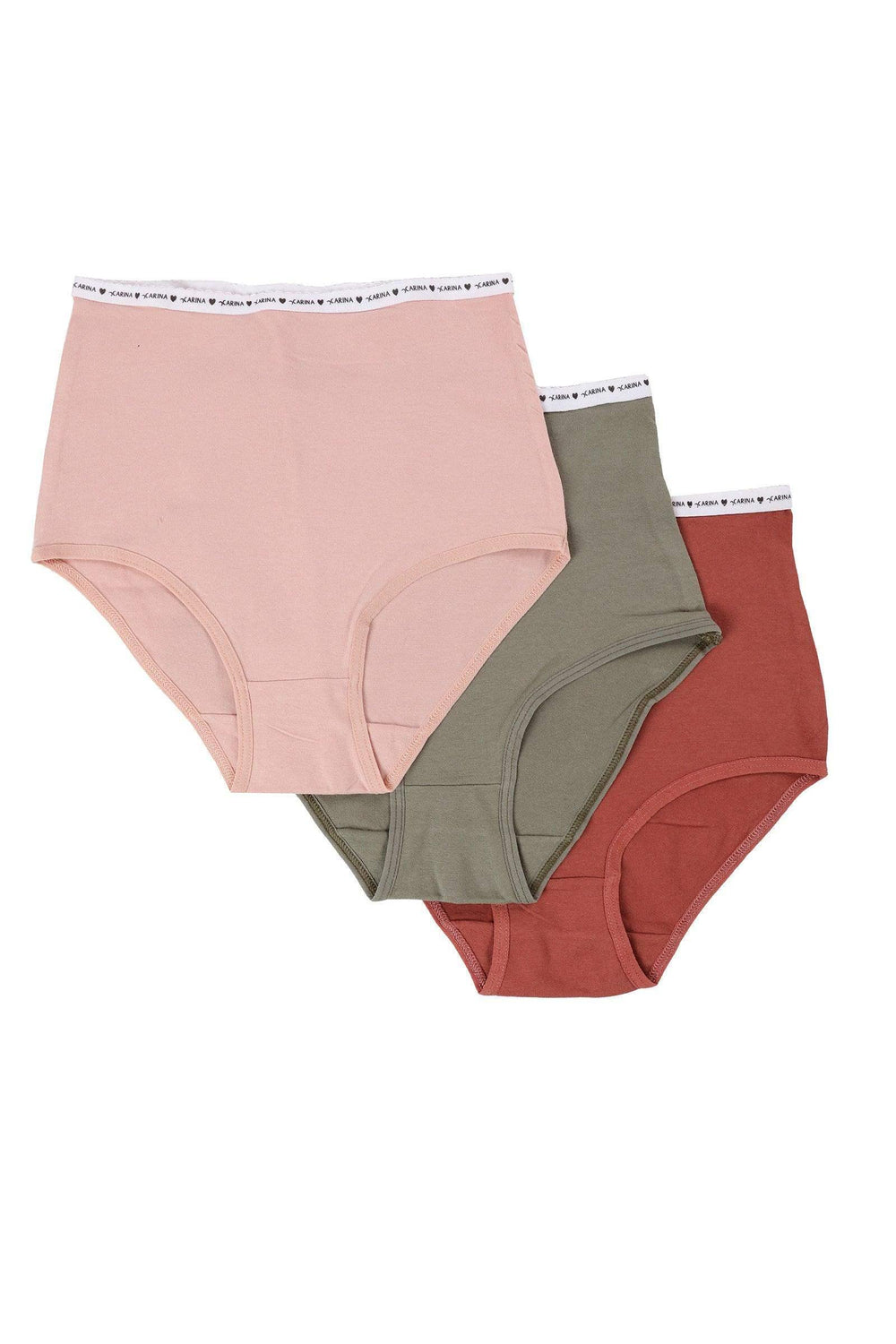 Pack of 3 Colored Full Brief - Carina - كارينا