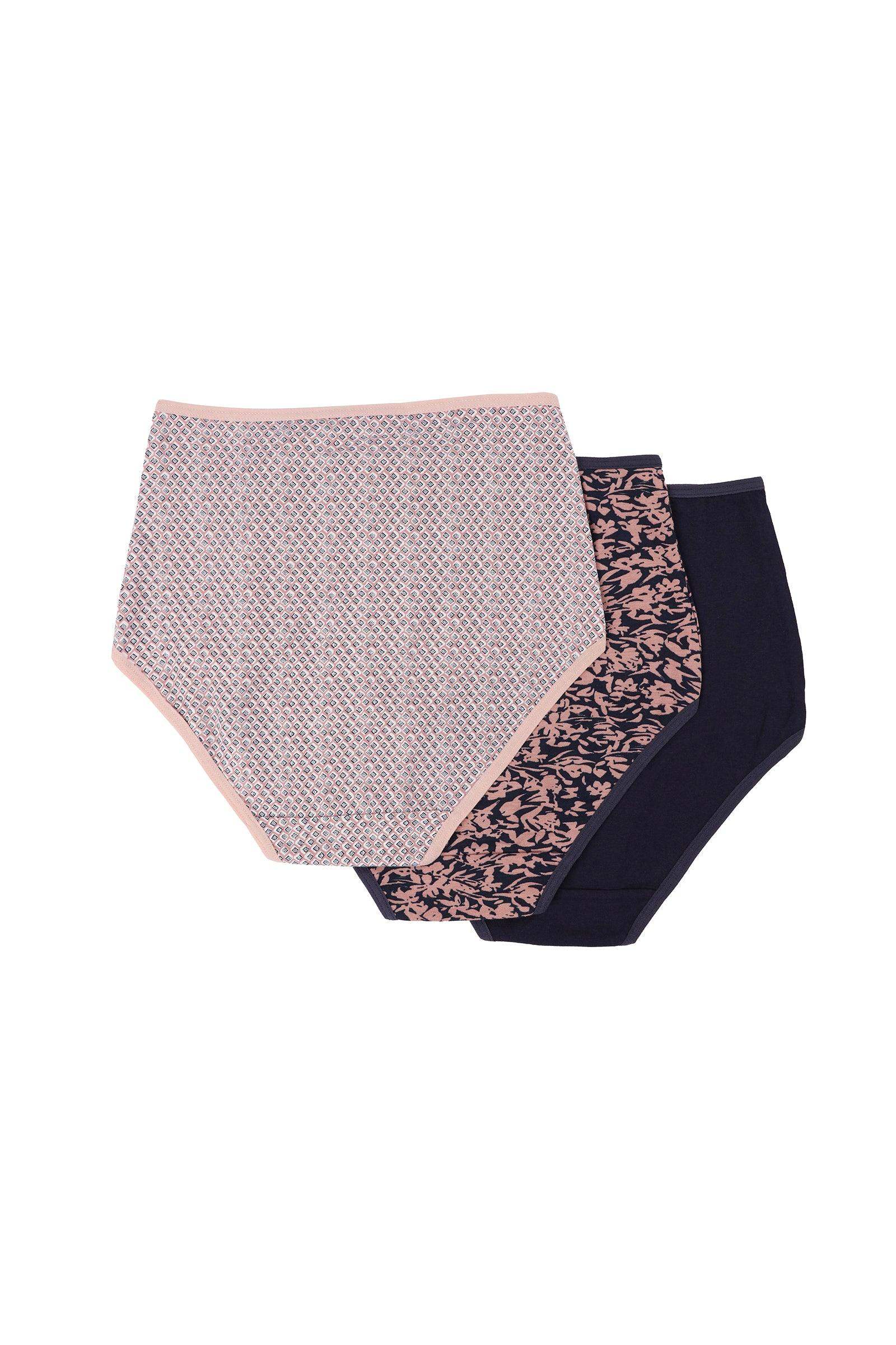 Pack of 3 Colored Full Brief - Carina - كارينا