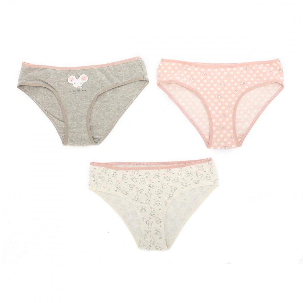 Pack of 3 Cotton Bikini Panties - Carina - كارينا