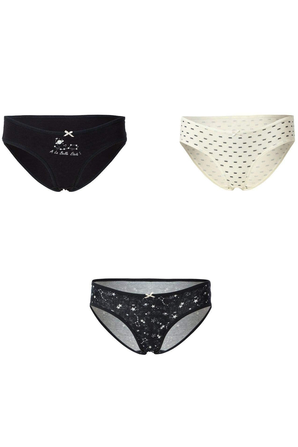 Pack of 3 Cotton Bikini Panties - Carina - كارينا