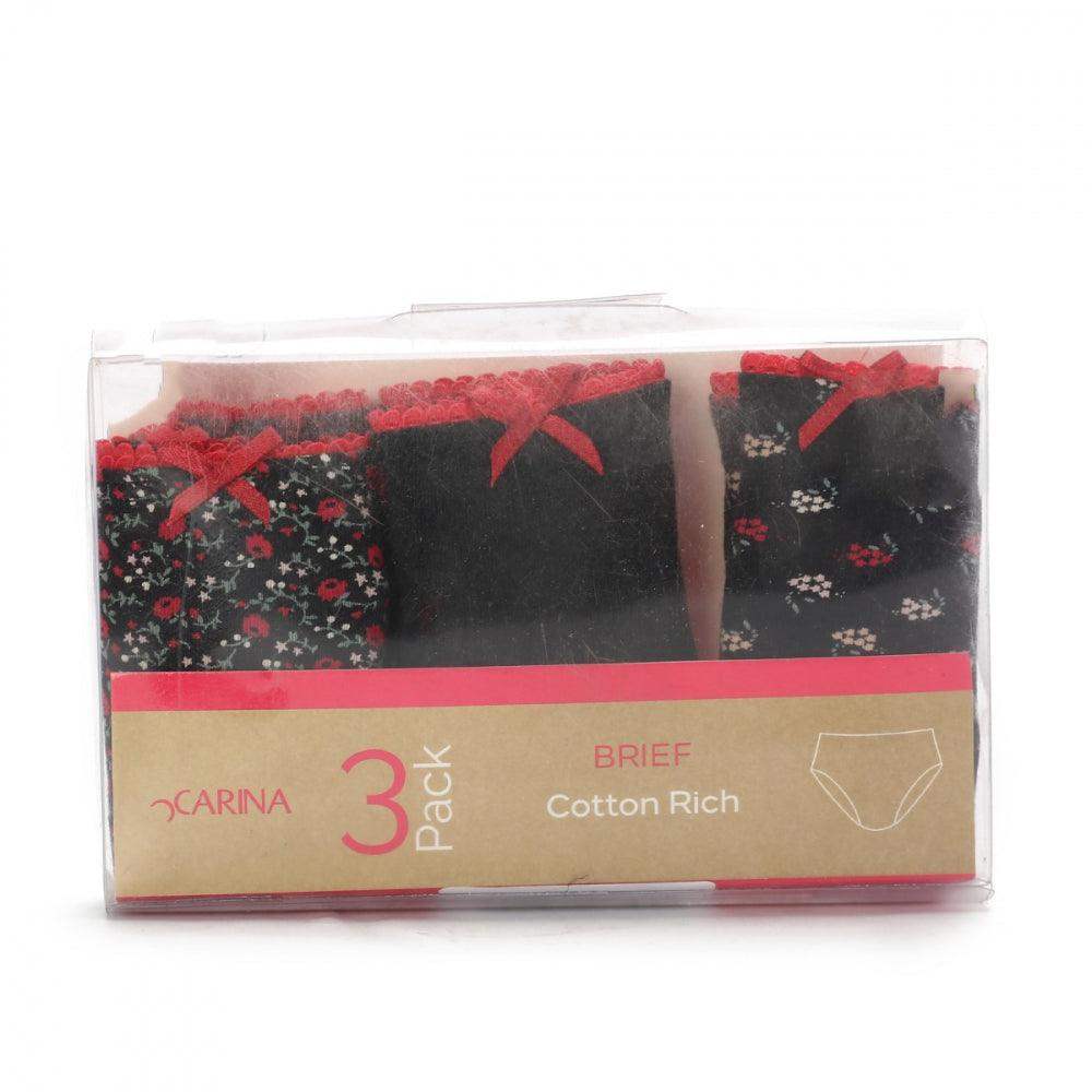 Pack of 3 Cotton Briefs - Carina - كارينا