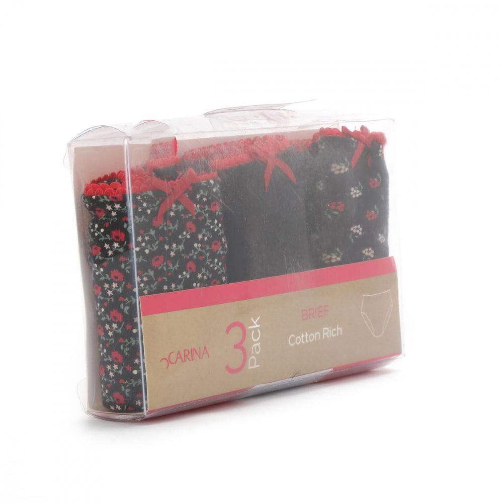 Pack of 3 Cotton Briefs - Carina - كارينا
