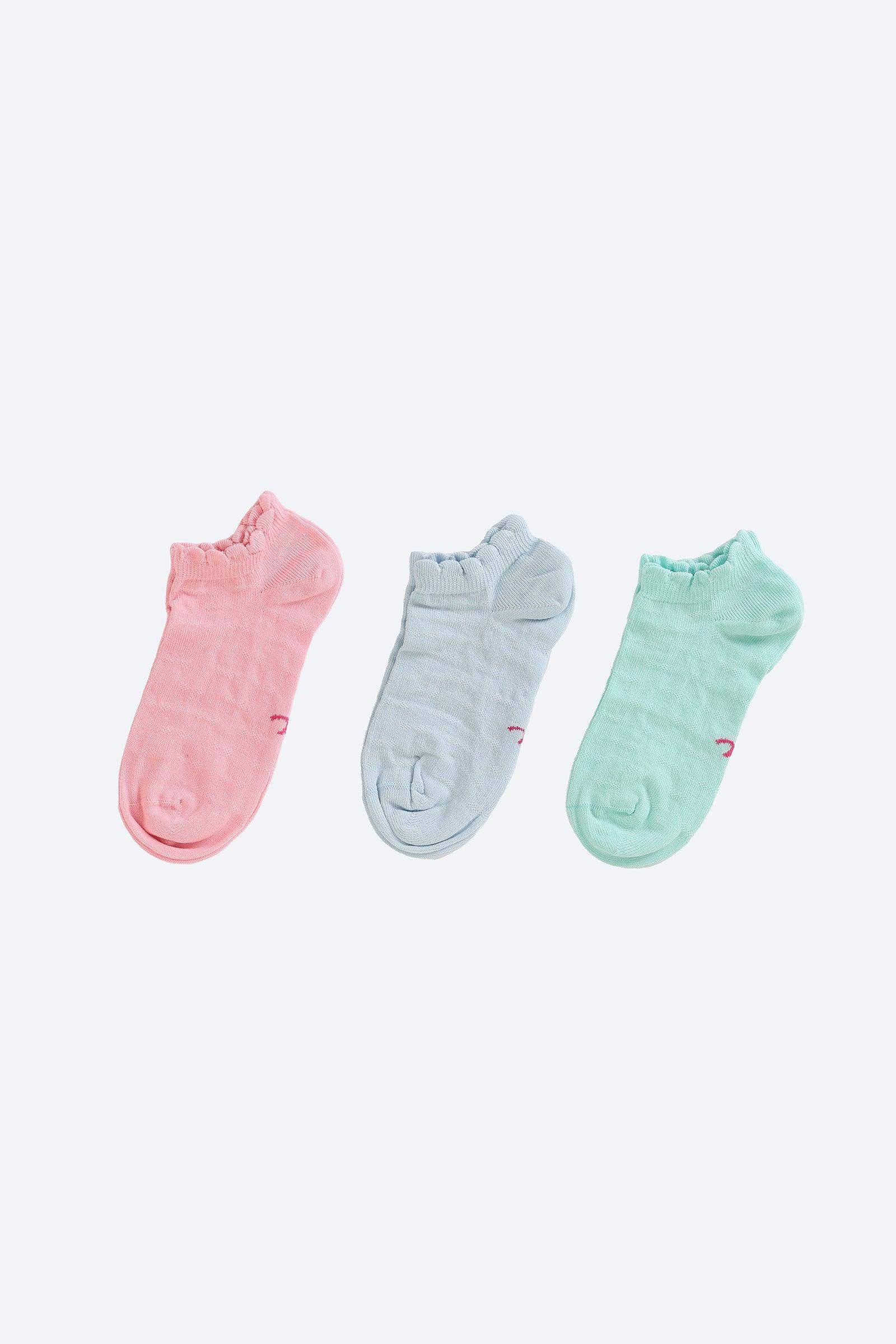 Pack of 3 Cotton Socks - Carina - كارينا