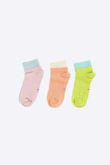 Pack of 3 Cotton Socks - Carina - كارينا