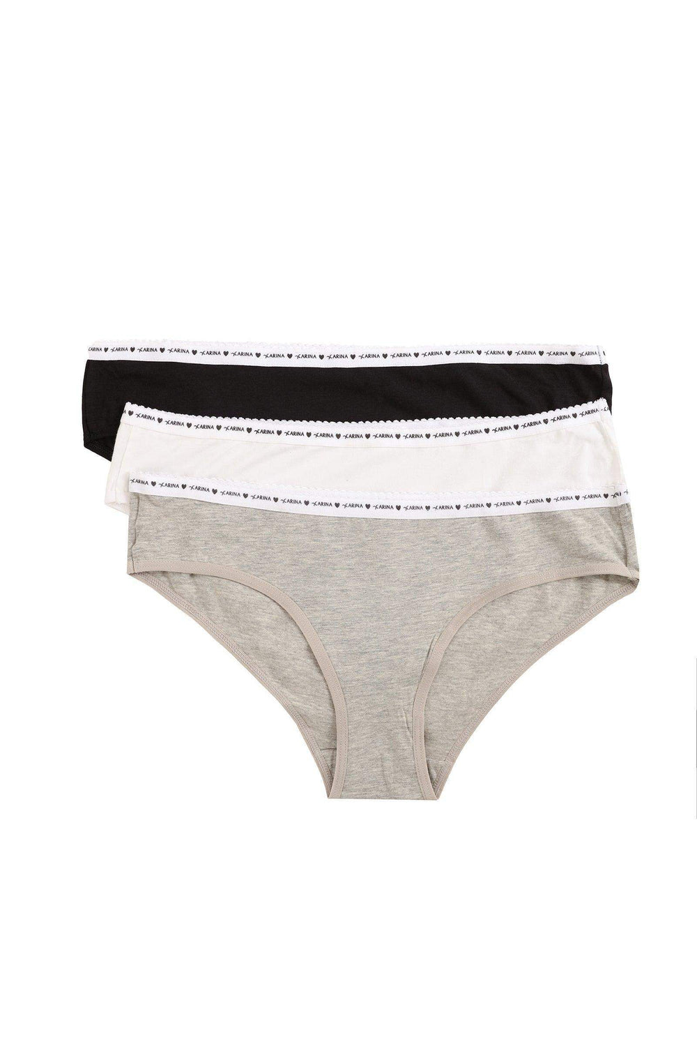 Pack of 3 Plain Bikini Panties - Carina - كارينا