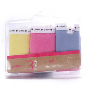 Pack of 3 Viscose Brief Underwear - Carina - كارينا