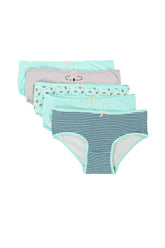 Pack of 5 Colored Brief Panties - Carina - كارينا