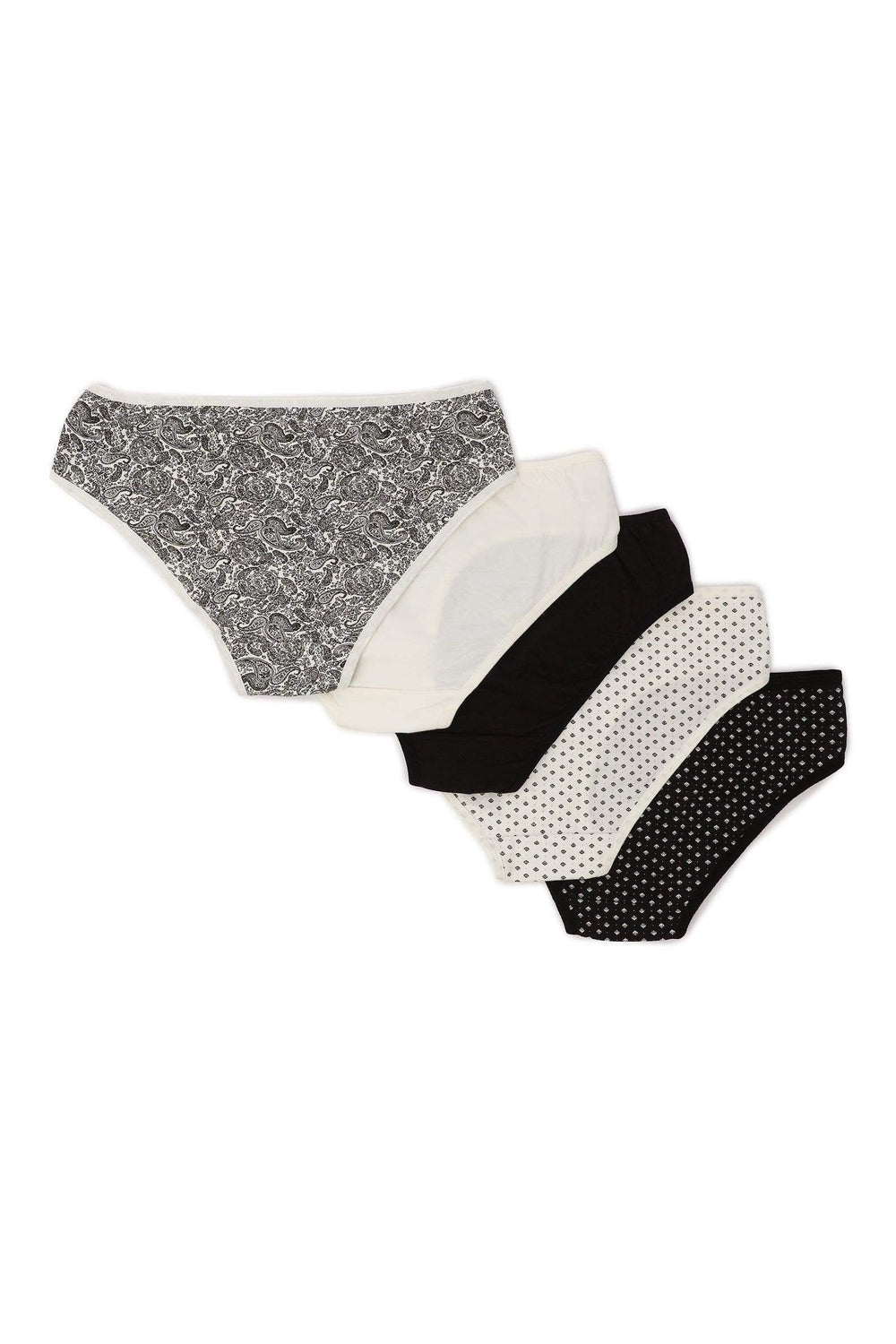 Pack of 5 Cotton Bikini Panties - Carina - كارينا