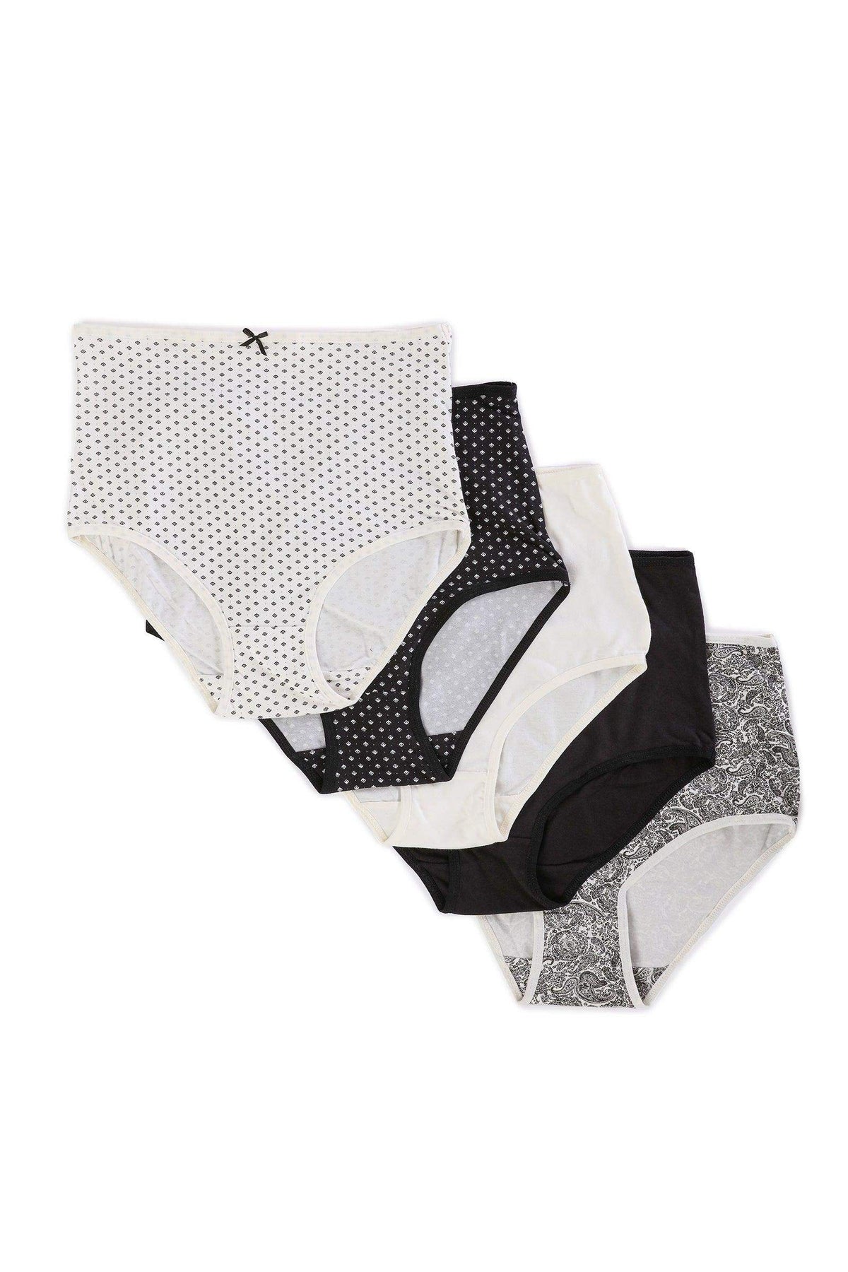 Pack of 5 Cotton Full Brief - Carina - كارينا