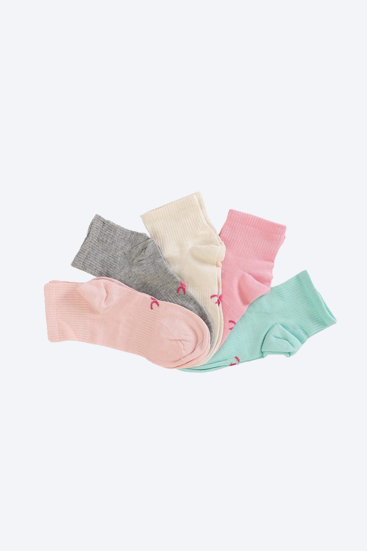 Pack of 5 Ribbed Socks - Carina - كارينا